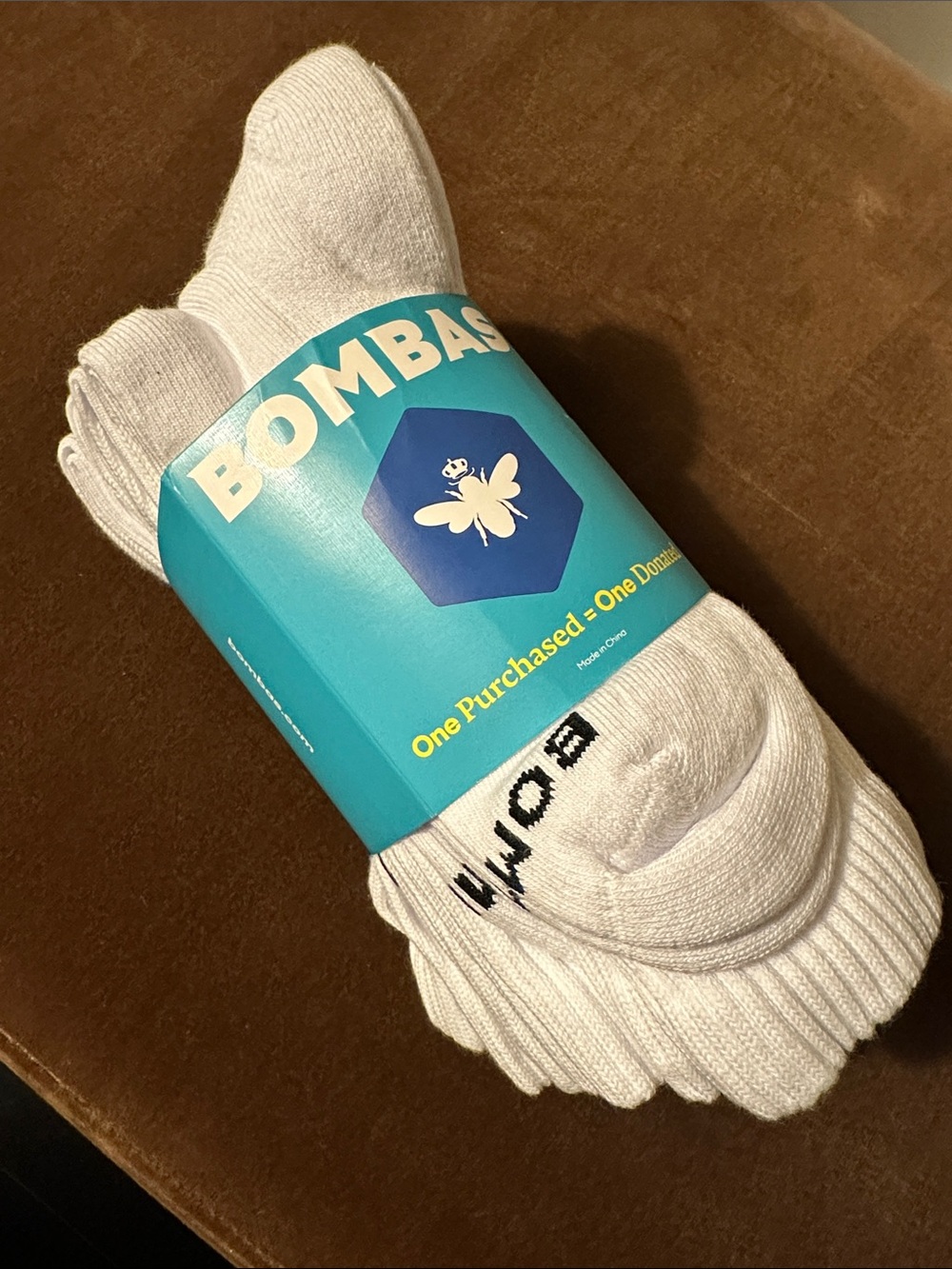 Bombas 4-Pack White Half Calf Socks